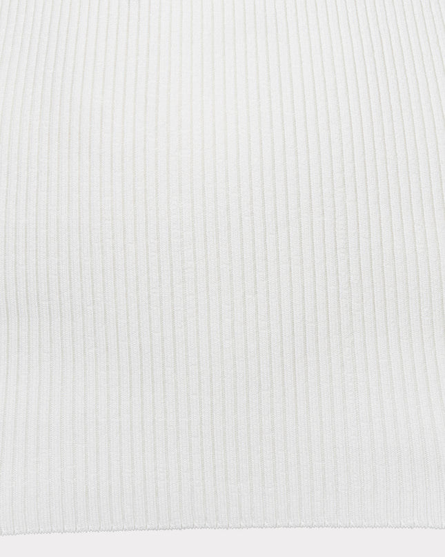 EsQualo Sleeveless Rib Sweater - Off White