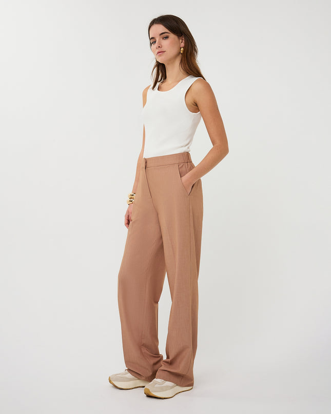EsQualo Sleeveless Rib Sweater - Off White