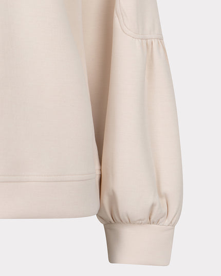 EsQualo Fancy Sleeve Modal Sweater - Natural