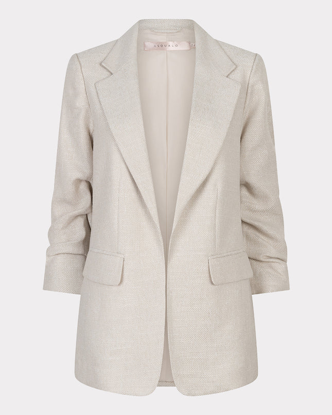 EsQualo Linen Look Blazer - Light Sand