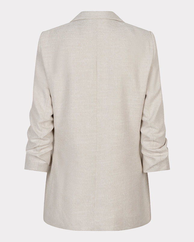 EsQualo Linen Look Blazer - Light Sand