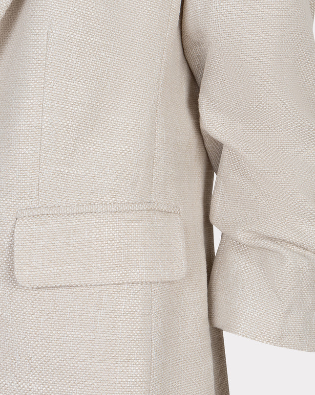 EsQualo Linen Look Blazer - Light Sand