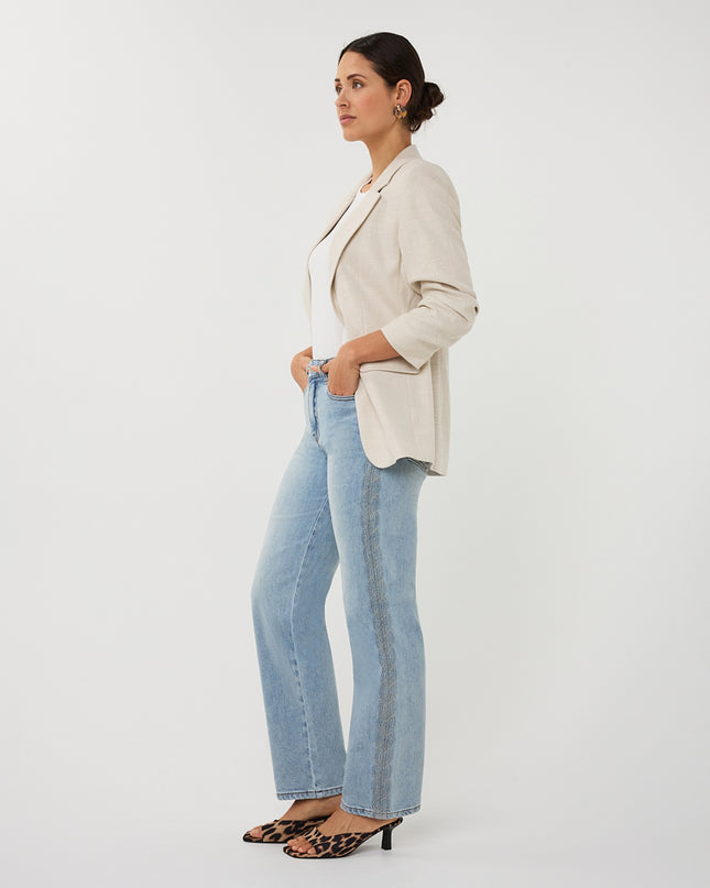 EsQualo Linen Look Blazer - Light Sand