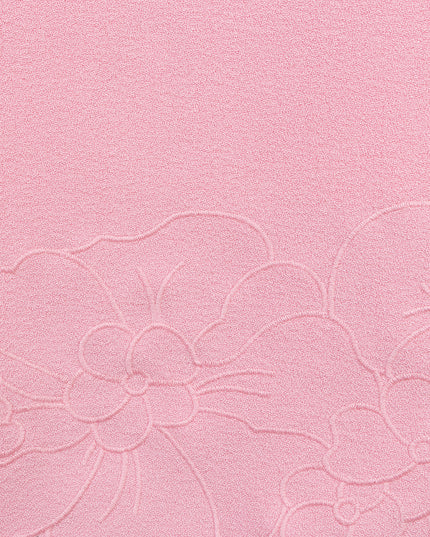 EsQualo Sleeveless Flower Trim Dress - Romance Rose