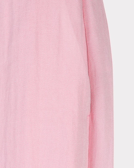 EsQualo Wide Leg Twill Trousers - Romantic Rose
