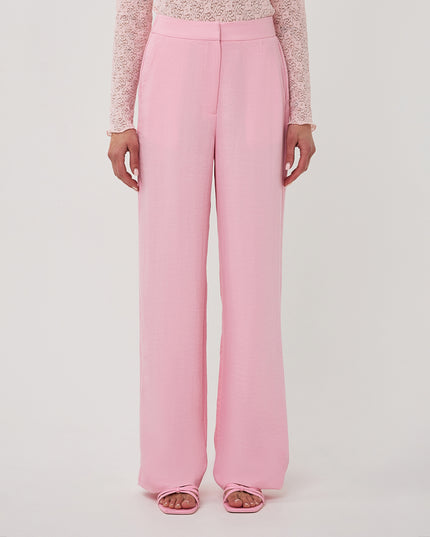 EsQualo Wide Leg Twill Trousers - Romantic Rose