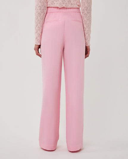 EsQualo Wide Leg Twill Trousers - Romantic Rose