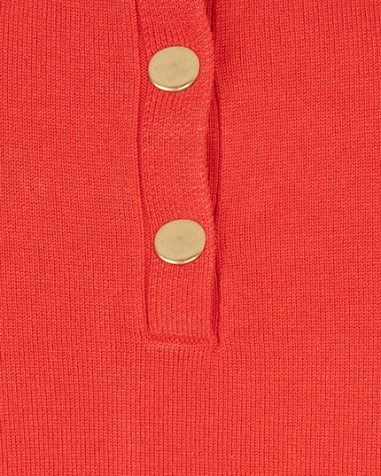 EsQualo Sleeveless Basic Knit - Chilli Red