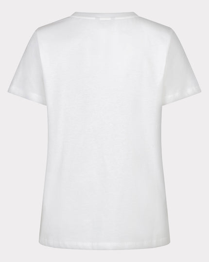 EsQualo 'Paris' T-Shirt - Off White/Rose