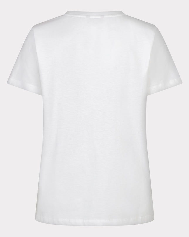 EsQualo 'Paris' T-Shirt - Off White/Rose