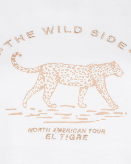 EsQualo Oversized 'Animal' T-Shirt - Off White/Sand