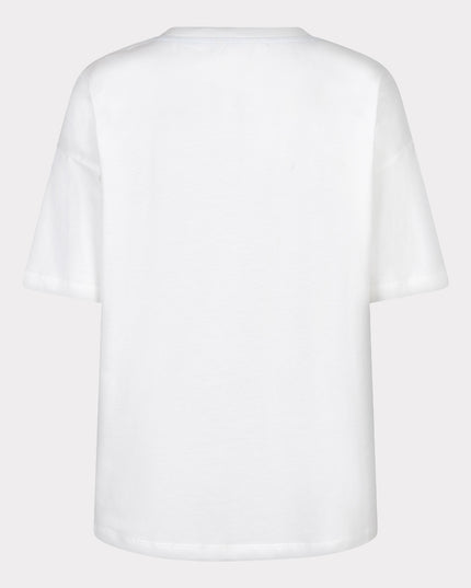 EsQualo Oversized 'Animal' T-Shirt - Off White/Blue