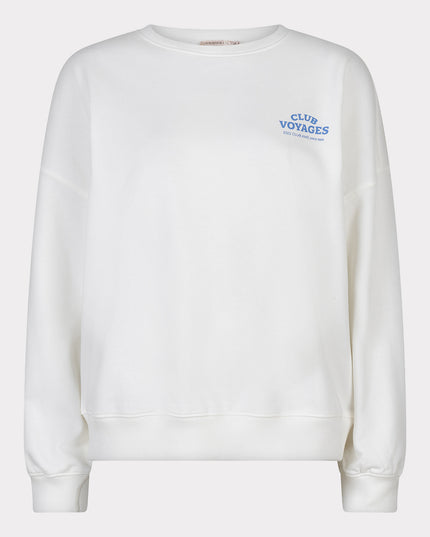 EsQualo 'Cities' Sweater - Off White/Blue