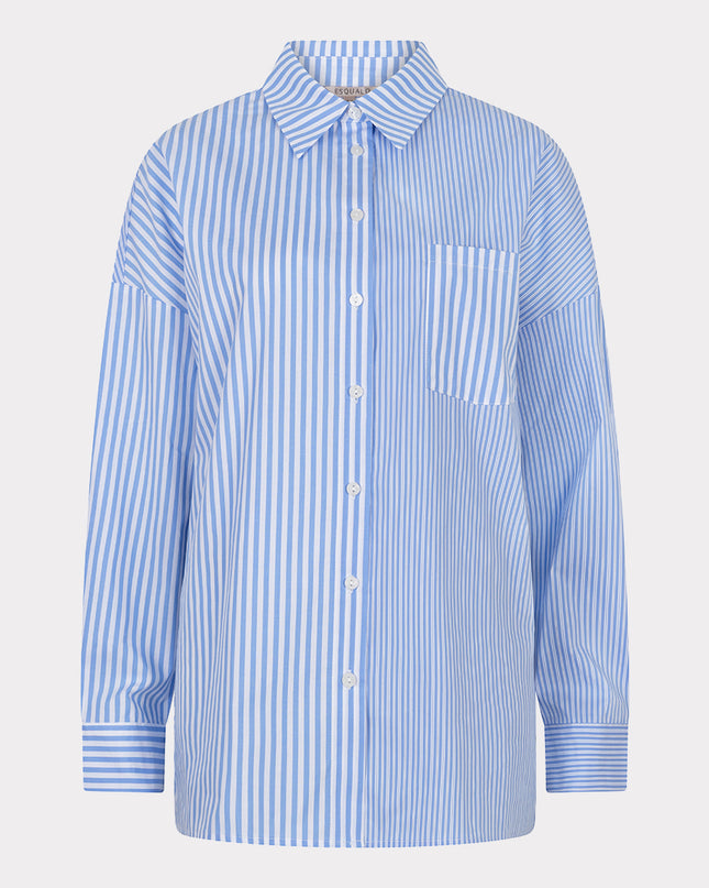 EsQualo Multi Stripe Blouse - Blue/White
