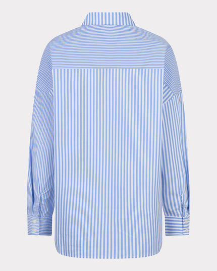 EsQualo Multi Stripe Blouse - Blue/White