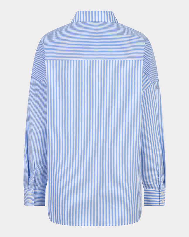 EsQualo Multi Stripe Blouse - Blue/White