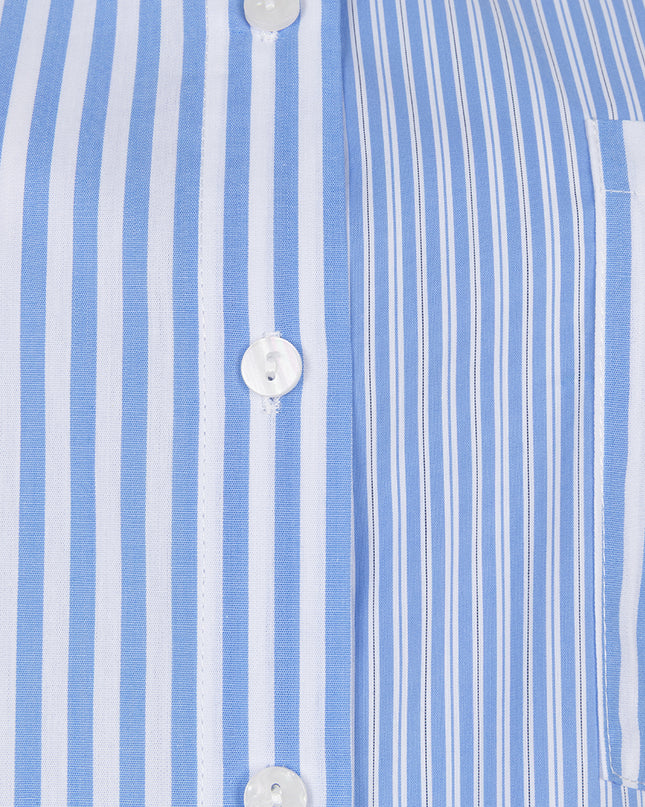 EsQualo Multi Stripe Blouse - Blue/White