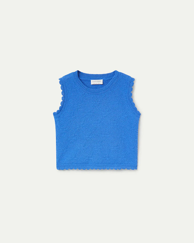 Lacie Knit Tank Top - Blue