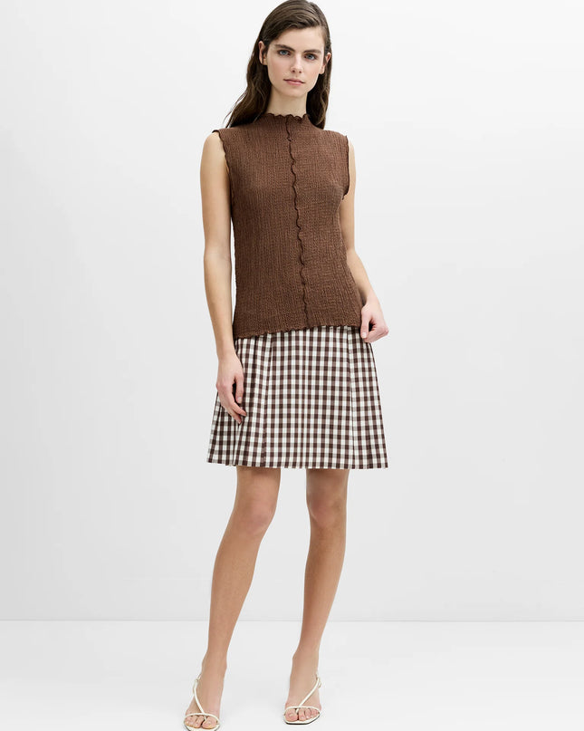 Andie Textured Top - Espresso Brown