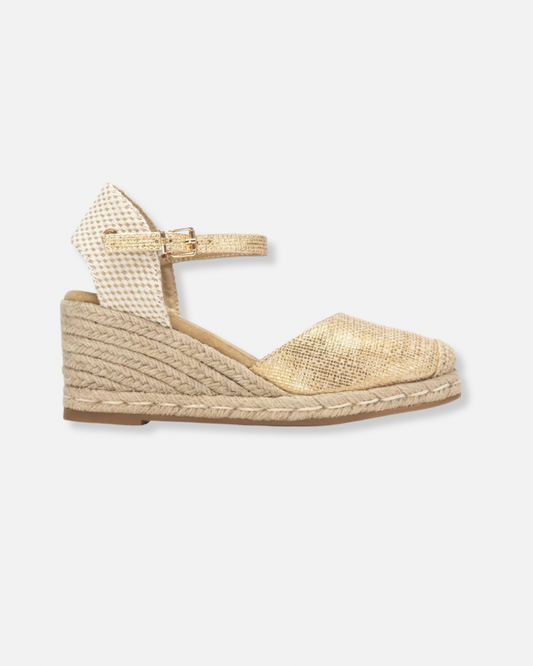 XTI 145337 Textile Espadrille - Gold