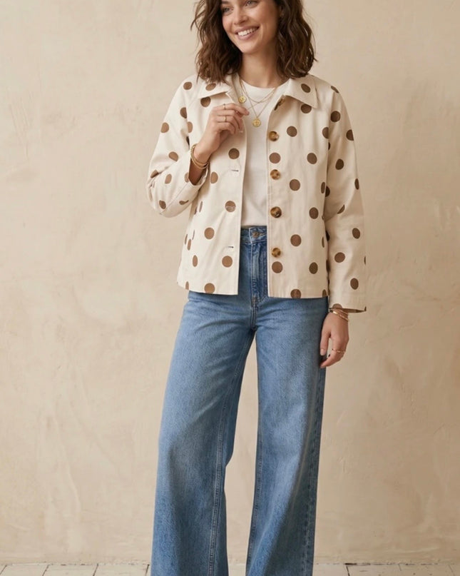 Marié Trench Jacket - Polka Dot