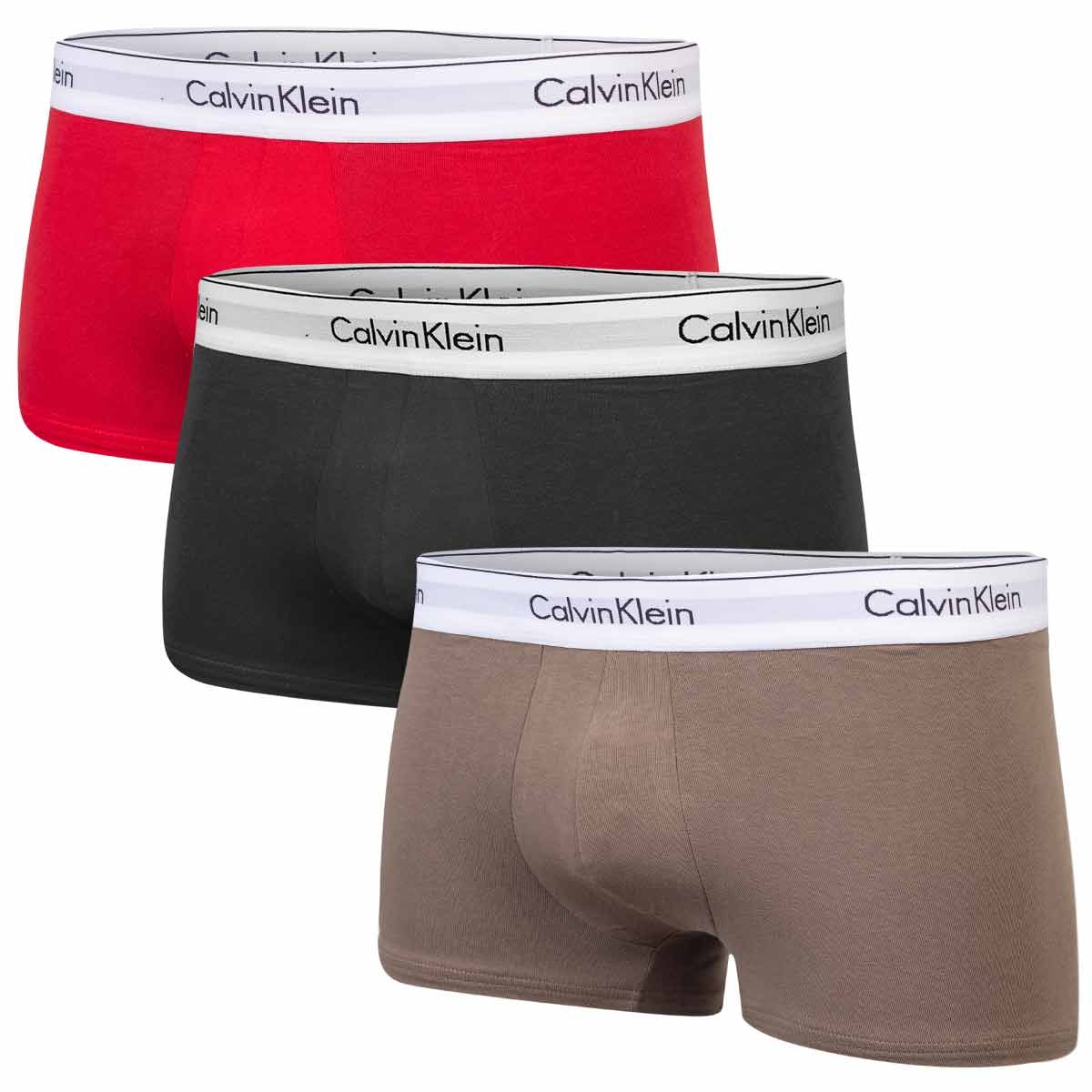 Calvin Klein Classic Fit 3 Pack Modern Cotton Stretch Trunk Set - Fusc –  chapssubzero
