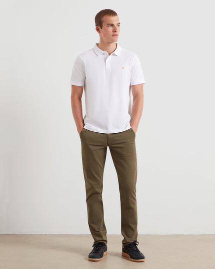 Elm Slim Fit Chinos In Olive Green