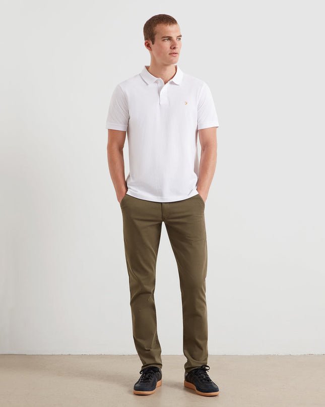 Elm Slim Fit Chinos In Olive Green