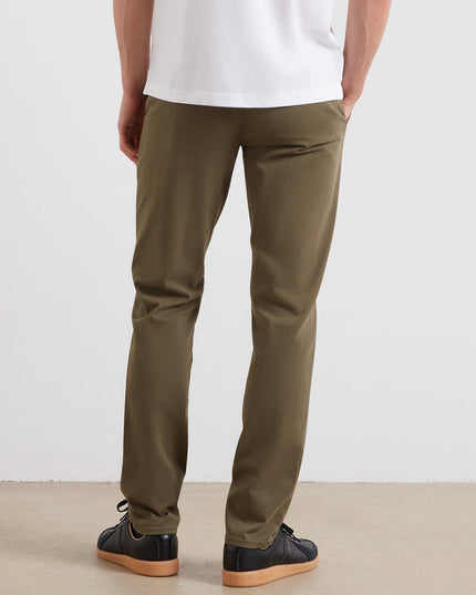 Elm Slim Fit Chinos In Olive Green