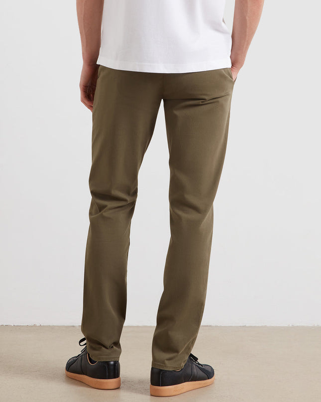 Elm Slim Fit Chinos In Olive Green