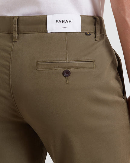 Elm Slim Fit Chinos In Olive Green