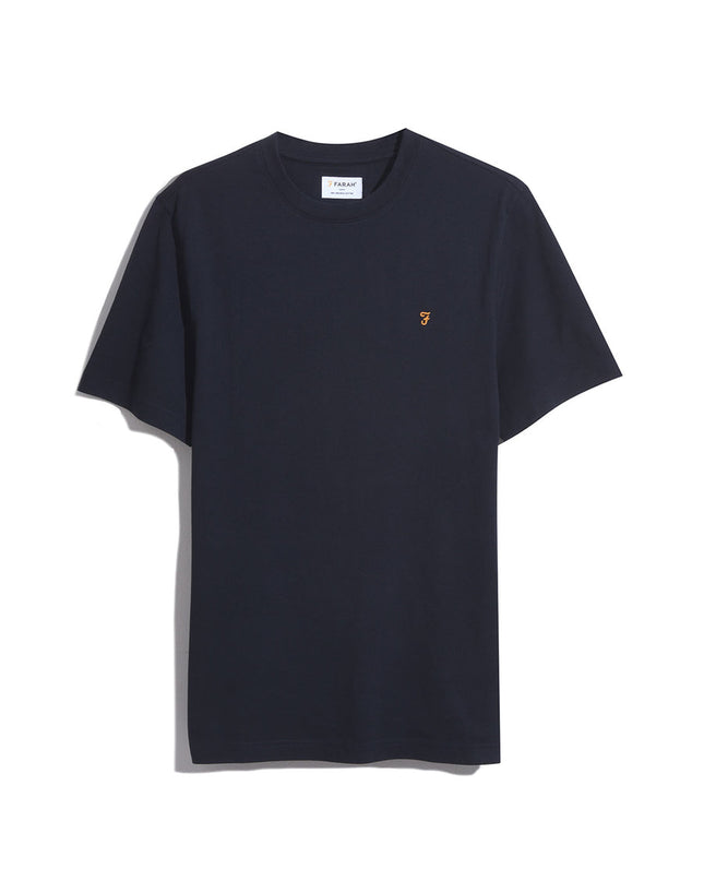 Danny Regular Fit Organic Cotton T-Shirt In True Navy