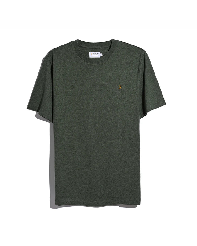 Danny Regular Fit Organic Cotton T-Shirt In Rosemary Marl