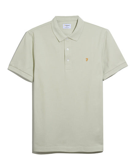 Farah Organic Cotton Polo Shirt In Soft Green