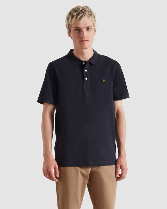 Blanes Organic Cotton Polo Shirt In True Navy