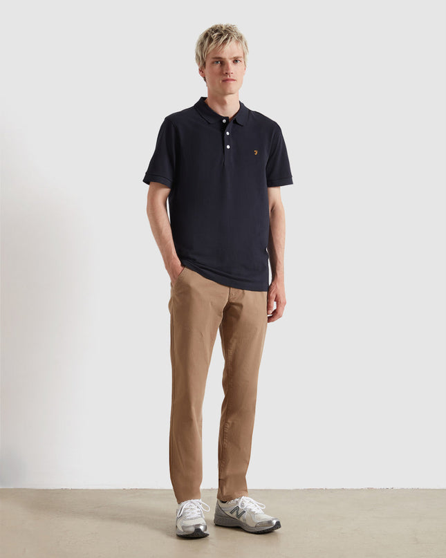 Blanes Organic Cotton Polo Shirt In True Navy