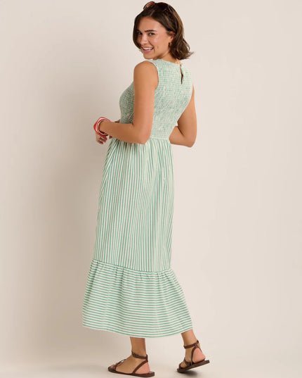 Trin Dress - Green Stripe