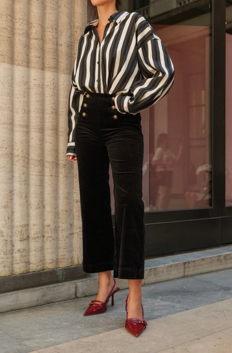 Victoria Corduroy Trouser - Black