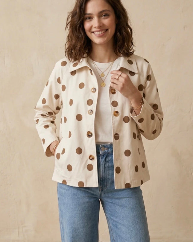 Marié Trench Jacket - Polka Dot