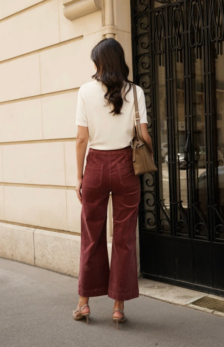 Victoria Corduroy Trouser - Blush