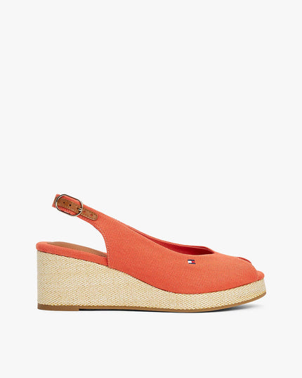 Canvas Slingback Wedge Espadrille Sandals - Rustic Clay