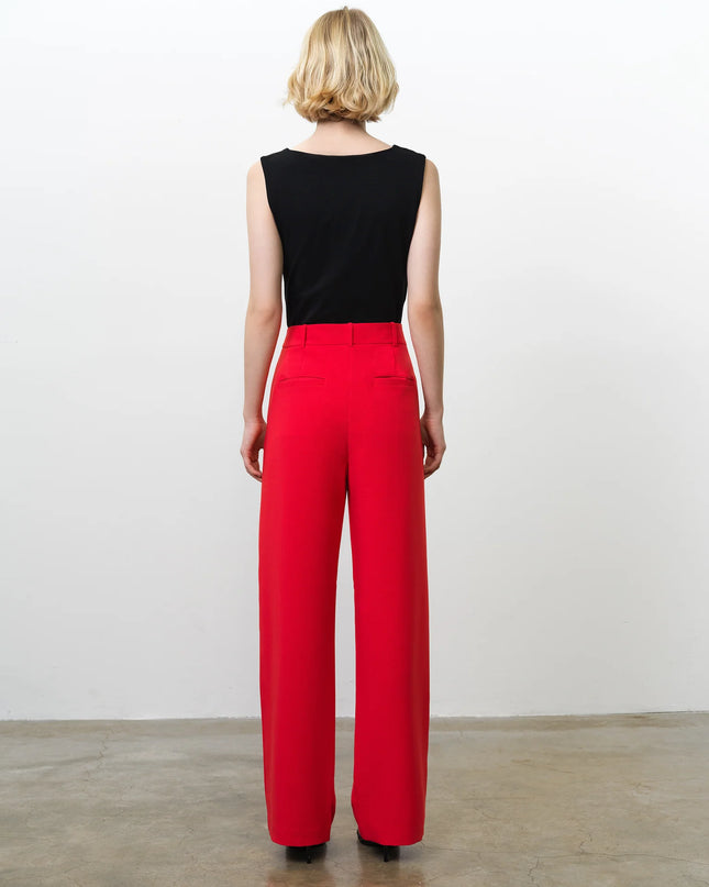 Carlie Suiting Trouser - Watermelon Red