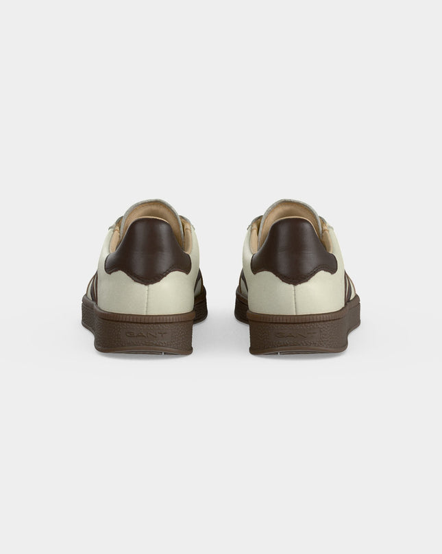 Cuzmo Leather Suede Sneakers in Putty/Desert Brown