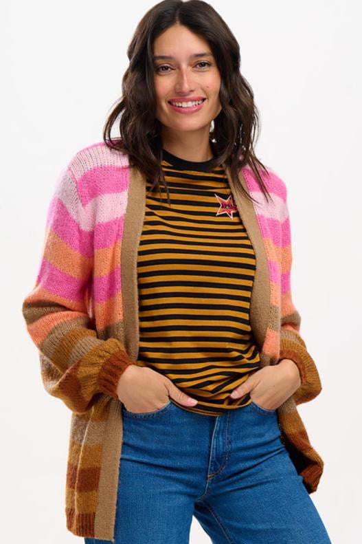 Sugarhill Brighton - Yvette Cardigan - Multi, Ombré Stripe