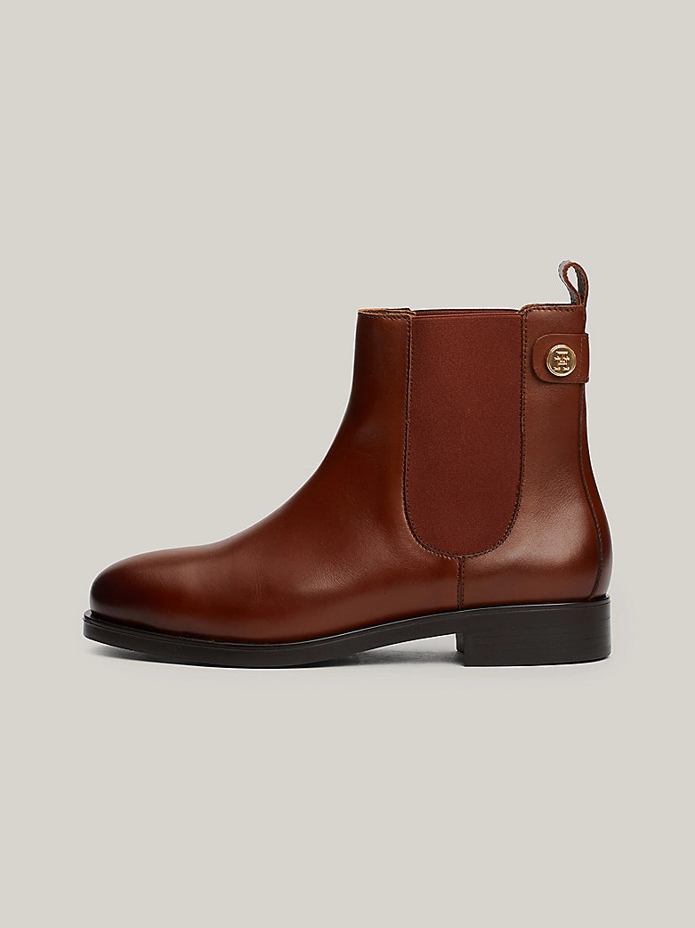 Tommy Hilfiger Leather Stud Chelsea Boots - Brown