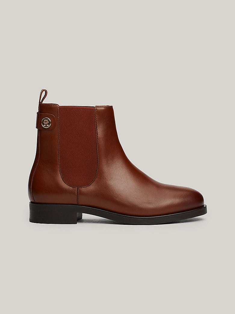 Tommy Hilfiger Leather Stud Chelsea Boots - Brown