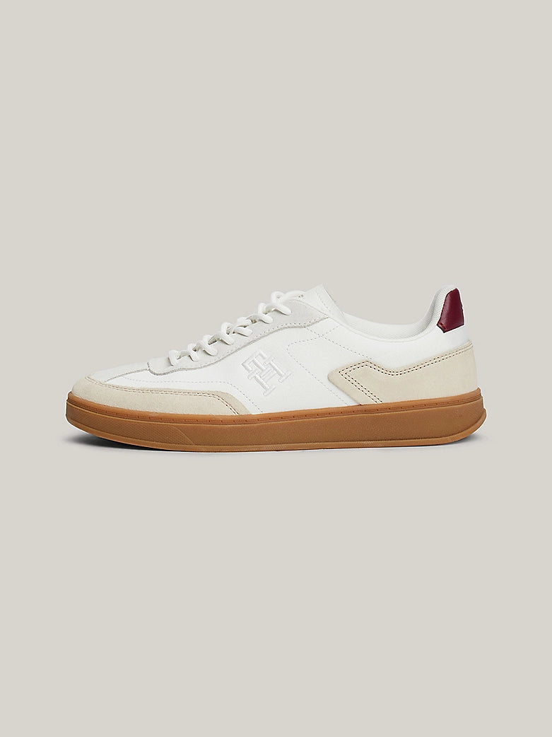 Tommy Hilfiger Heritage Suede Court Trainers -Classic Beige