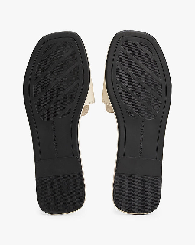 Leather Horsebit Mules - Muslin