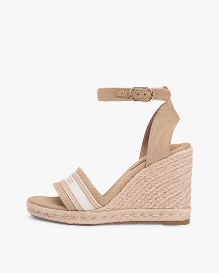 High Wedge Espad Webbing - Safari Canvas