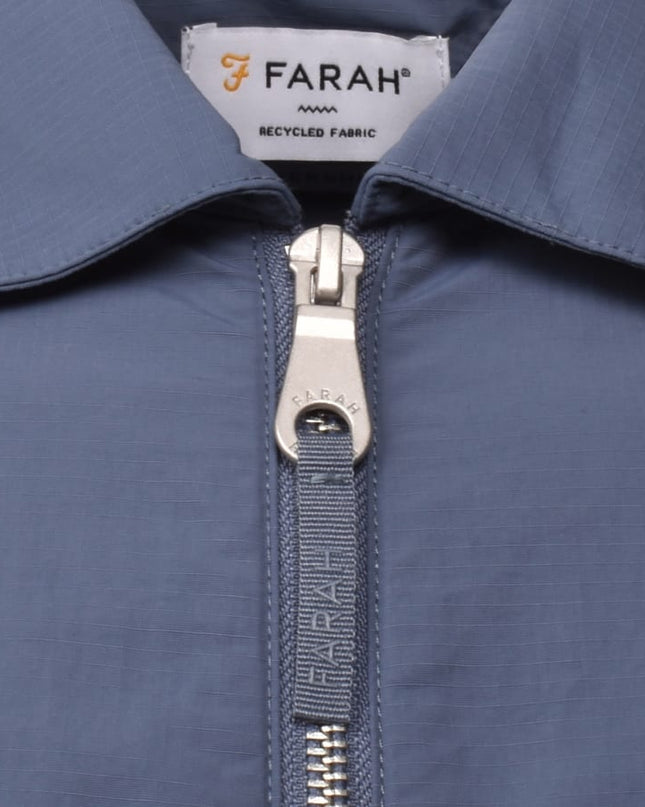 Farah Fintoni Long Sleeve Overshirt - Blue